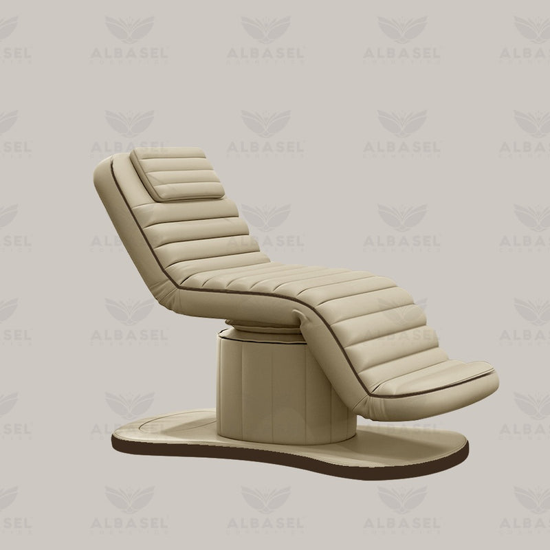 Facial Massage Spa Electric Bed Beige Color - spa bed - salon bed - al basel cosmetics