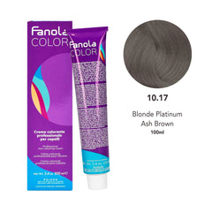 Fanola Hair Coloring Cream 10.17 Blonde Platinum Ash Brown 100ml- Haircolor- fanola hair color- hair styling- fanola hair color- Al Basel cosmetics- UAE