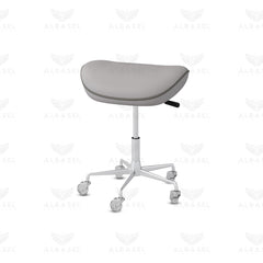 Grey Manicure Stool with Swivel & Adjustable Height – Salon & Spa Stool Chair