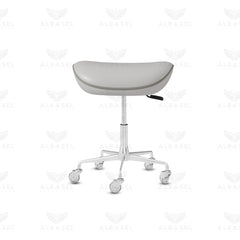 Grey Manicure Stool with Swivel & Adjustable Height – Salon & Spa Stool Chair