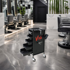 Viva Professional Metal Trolley Black