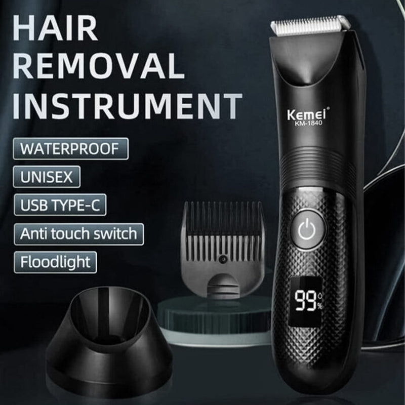 Kemei KM 1840 Body Grooming Trimmer for Smooth and Accurate Hair Removal - Al Basel Cosmetics - UAE