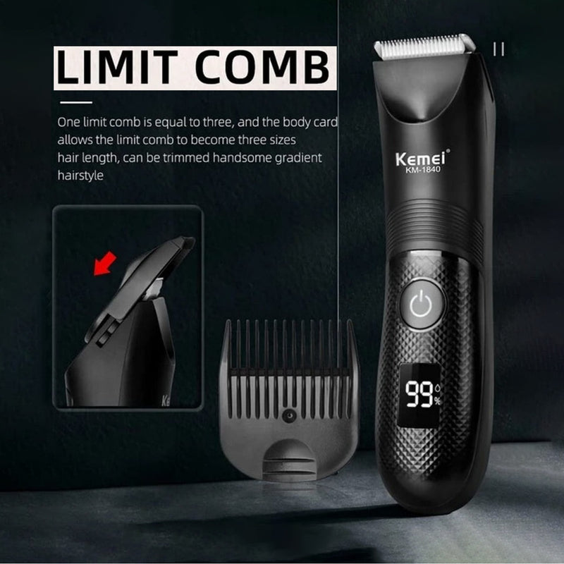 Kemei KM 1840 Body Grooming Trimmer for Smooth and Accurate Hair Removal - Al Basel Cosmetics - UAE