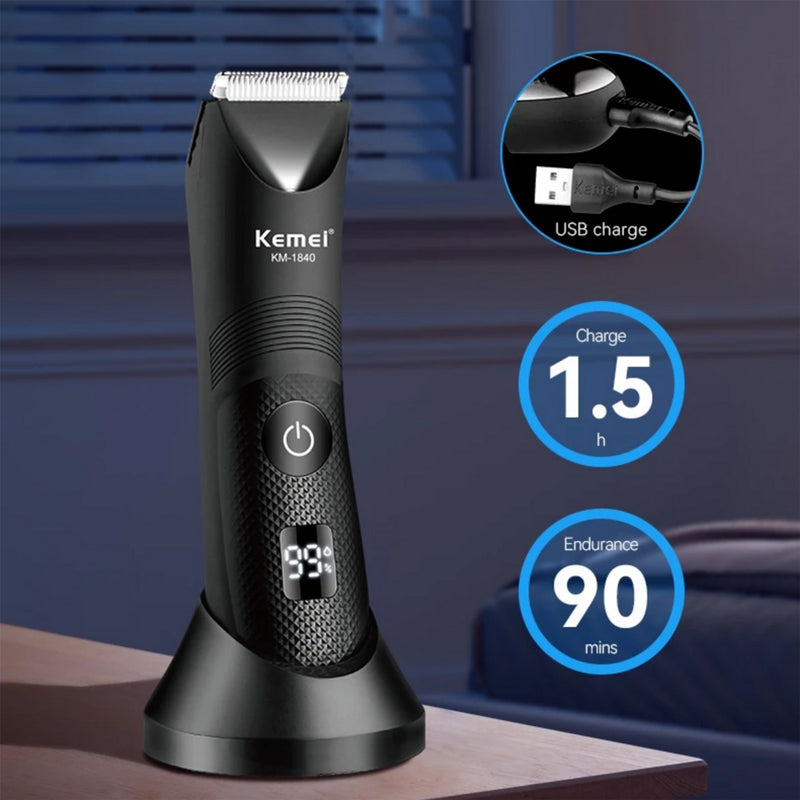 Kemei KM 1840 Body Grooming Trimmer for Smooth and Accurate Hair Removal - Al Basel Cosmetics - UAE