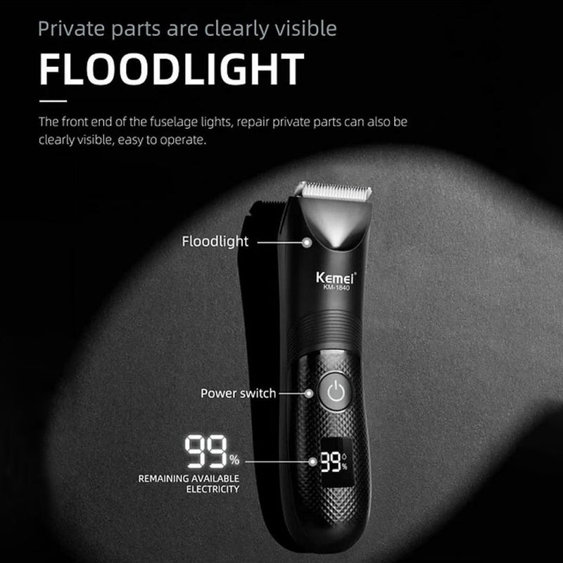 Kemei KM 1840 Body Grooming Trimmer for Smooth and Accurate Hair Removal - Al Basel Cosmetics - UAE