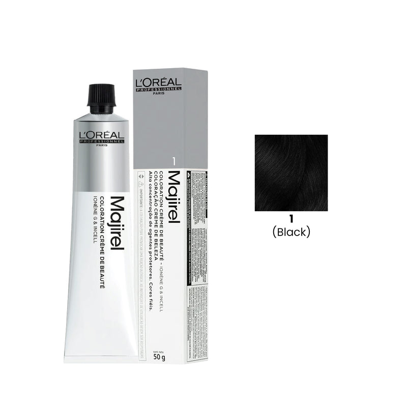 Hair Color Majirel 50ml 1 Black Loreal Professional-L’Oreal hair color-loreal uae- loreal professional- Al basel Cosmetics