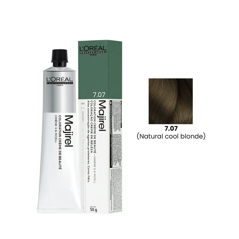 Hair Color Majirel 50ml 7.07 Natural Cool Blonde Loreal Professional-L’Oreal hair color-loreal uae- loreal professional- Al basel Cosmetics