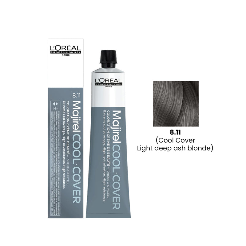 Hair Color Majirel Cool Cover 50ml 8.11 Light Deep Ash Blonde Loreal Professional-L’Oreal hair color-loreal uae- loreal professional- Al basel Cosmetics