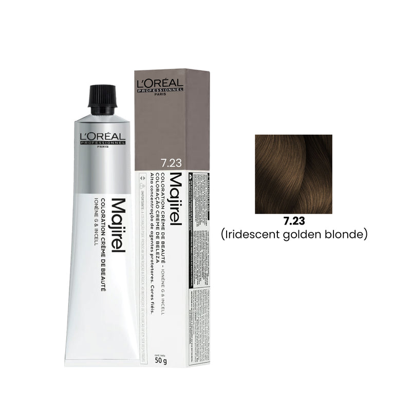 Hair Color Majirel 50ml 7.23 Iridescent Golden Blonde Loreal Professional-L’Oreal hair color-loreal uae- loreal professional- Al basel Cosmetics