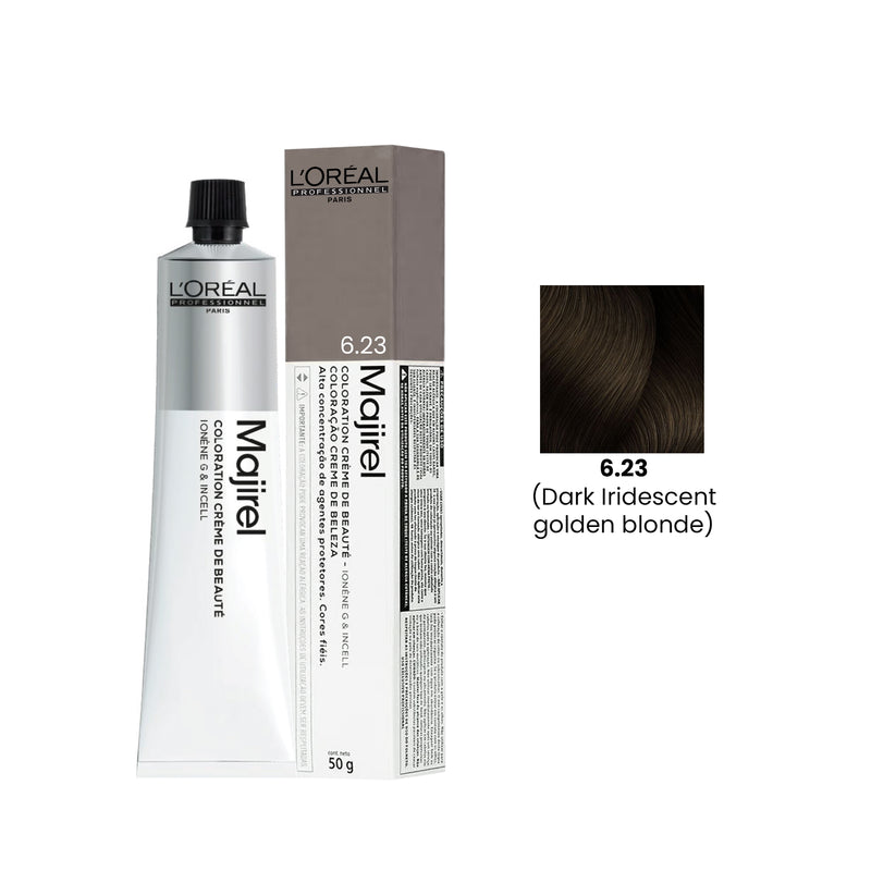 Hair Color Majirel 50ml 6.23 Dark Iridescent Golden Blonde Loreal Professional-L’Oreal hair color-loreal uae- loreal professional- Al basel Cosmetics