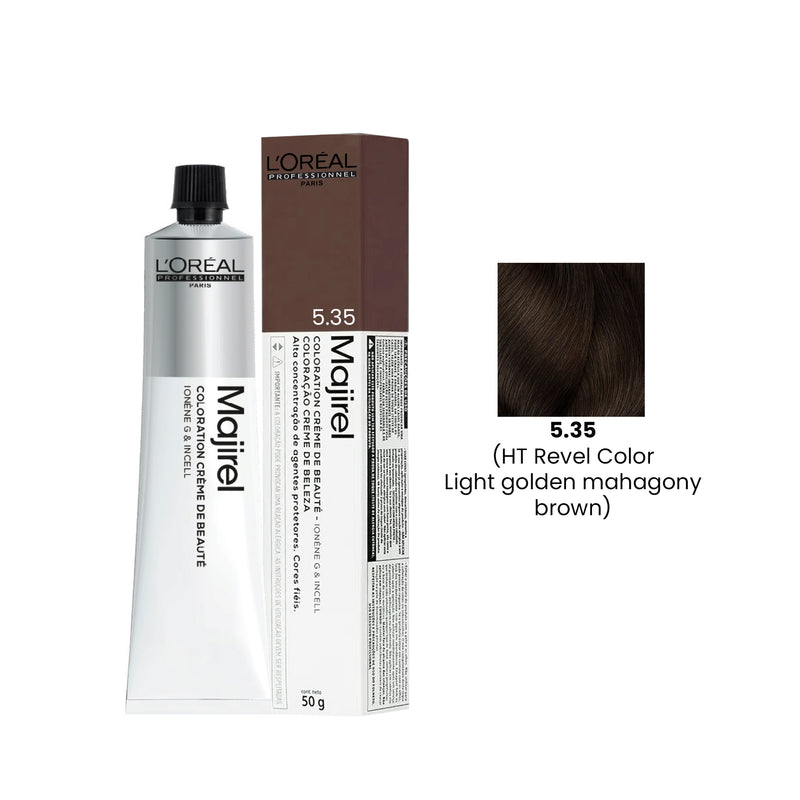 Hair Color Majirel 50ml 5.35 Light Golden Mahagony Brown Loreal Professional-L’Oreal hair color-loreal uae- loreal professional- Al basel Cosmetics