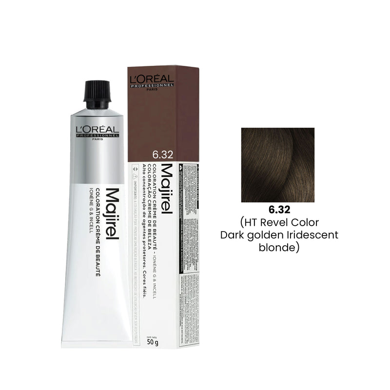 Hair Color Majirel 50ml 6.32 Dark Golden Iridescent Blonde Loreal Professional-L’Oreal hair color-loreal uae- loreal professional- Al basel Cosmetics