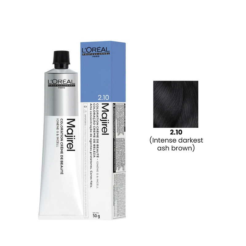Hair Color Majirel 50ml 2.10 Intense Darkest Ash Brown Loreal Professional