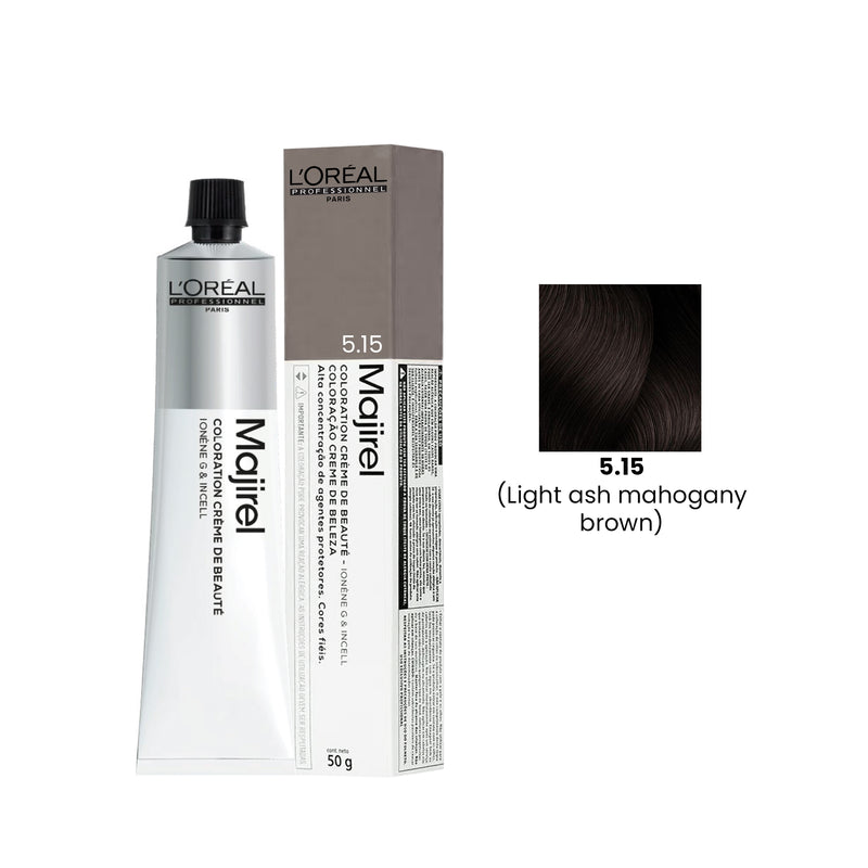 Hair Color Majirel 50ml 5.15 Light Ash Mahogany Brown Loreal Professional-L’Oreal hair color-loreal uae- loreal professional- Al basel Cosmetics