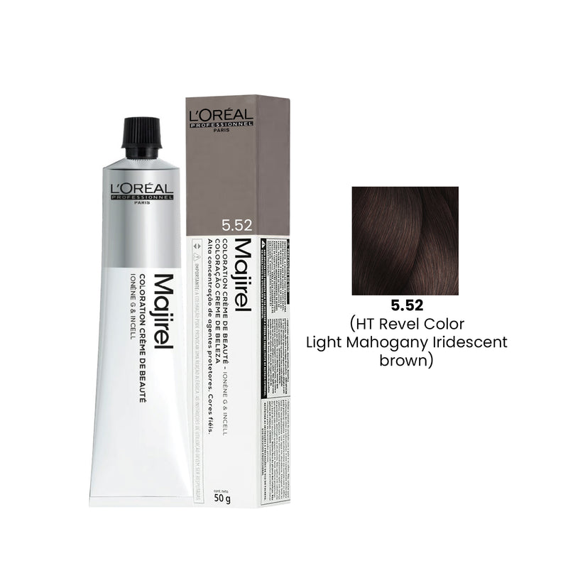 Hair Color Majirel 50ml 5.52 Light Mahogany Iridescent Brown(HT Revel Color) Loreal Professional-L’Oreal hair color-loreal uae- loreal professional- Al basel Cosmetics