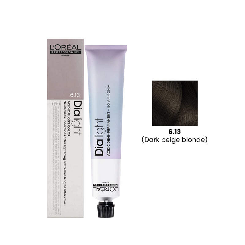 Hair Color Dia Light 50ml 6.13 Dark Beige Blonde Loreal Professional-L’Oreal hair color-loreal uae- loreal professional- Al basel Cosmetics