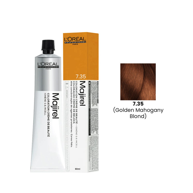 Hair Color Majirel 60ml 7.35 Golden Mahogany Blond Loreal Professional - Majirel hair color in UAE - Loreal Professional hair color - Al Basel Cosmetics - UAE