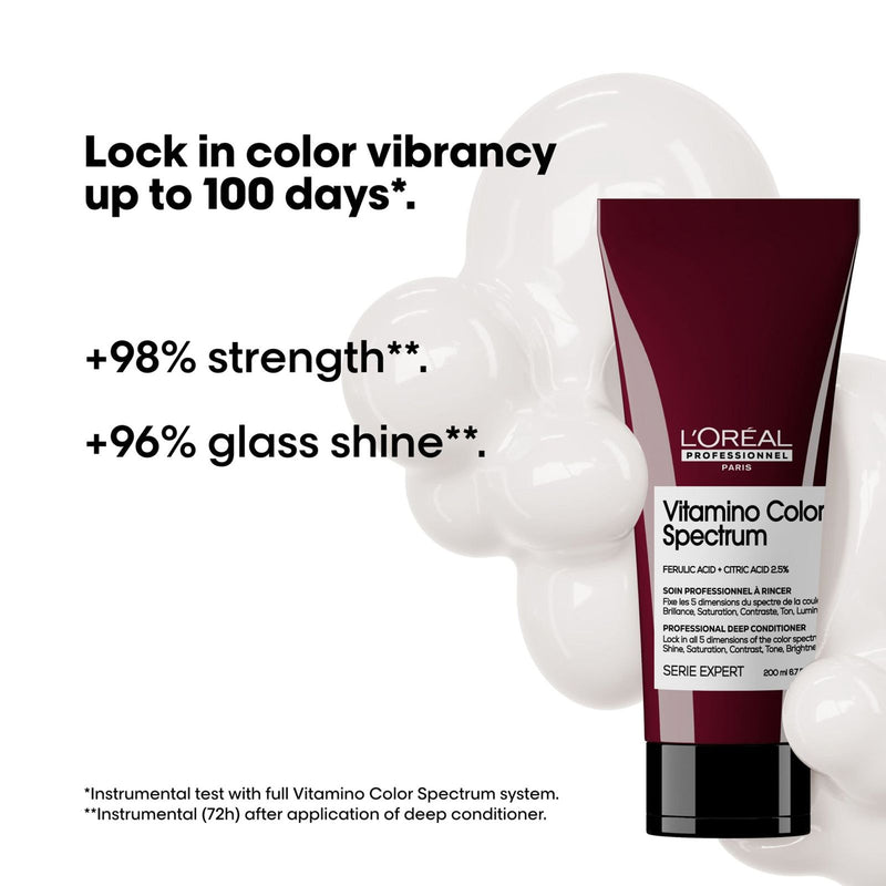 Vitamino Color Spectrum Conditioner 200ml – Loreal Professionnel - Deep Conditioner Serie Expert - hair conditioner - Loreal UAE - hair conditioner for color treated hair - vitamino color spectrum conditioner - Al Basel - Abu dhabi - UAE - hair care