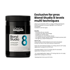 Blond Studio 8 Lightening Powder 500g Bottle Loreal Professional-blond studio-loreal-al basel cosmetics