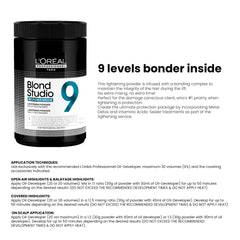 Blond Studio 9 Bonder Inside Lightening Powder 500g Bottle Loreal Professional -blond studio- loreal -al basel cosmetics