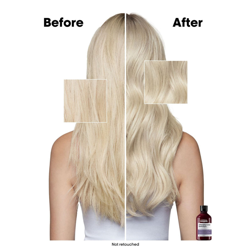 Vitamino Color Spectrum Purple Shampoo 300ml – Loreal Professionnel - Yellow Tone Neutralizing Shampoo - shampoo - loreal shampoo - loreal UAE - shampoo for blond hair - shampoo for color treated hair - vitamino color spectrum purple dyes - Al Basel - UAE