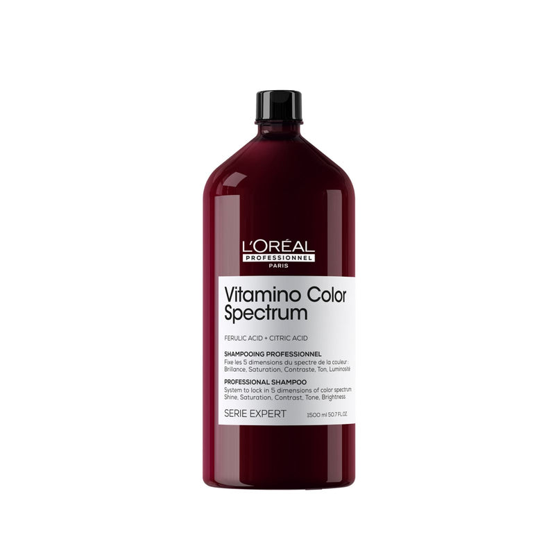 Vitamino Color Spectrum Shampoo 1500ml – Loreal Professionnel - Shampoo For Color Treated Hair - shampoo for color treated hair - hair shampoo - loreal UAE - loreal shampoo for colored hair - vitamino color spectrum shampoo - Al Basel - UAE