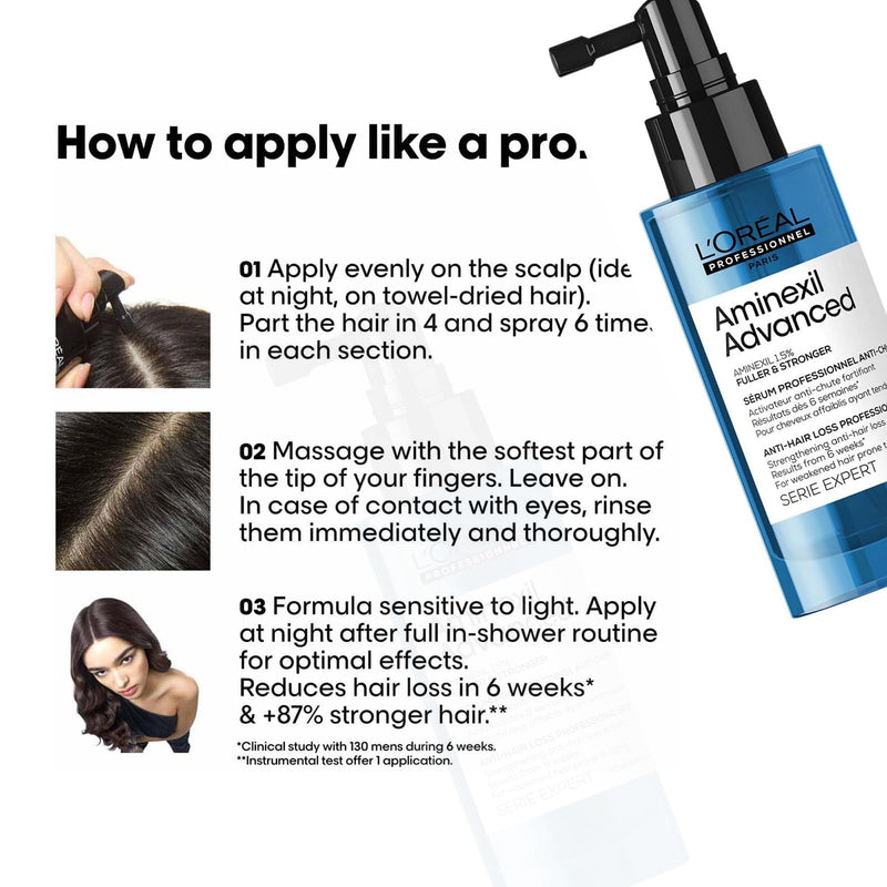 SE Aminexil Advanced Anti Hair Loss Serum 90ml Loreal Professional - al basel cosmetics
