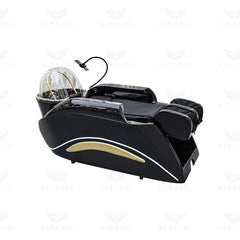 Luxury Black Shampoo Bed with Full-Body Massage for Hair Washing & Relaxation - Hair washing chair Riyadh - Salon Hair washing bed Oman - Al Basel - UAE