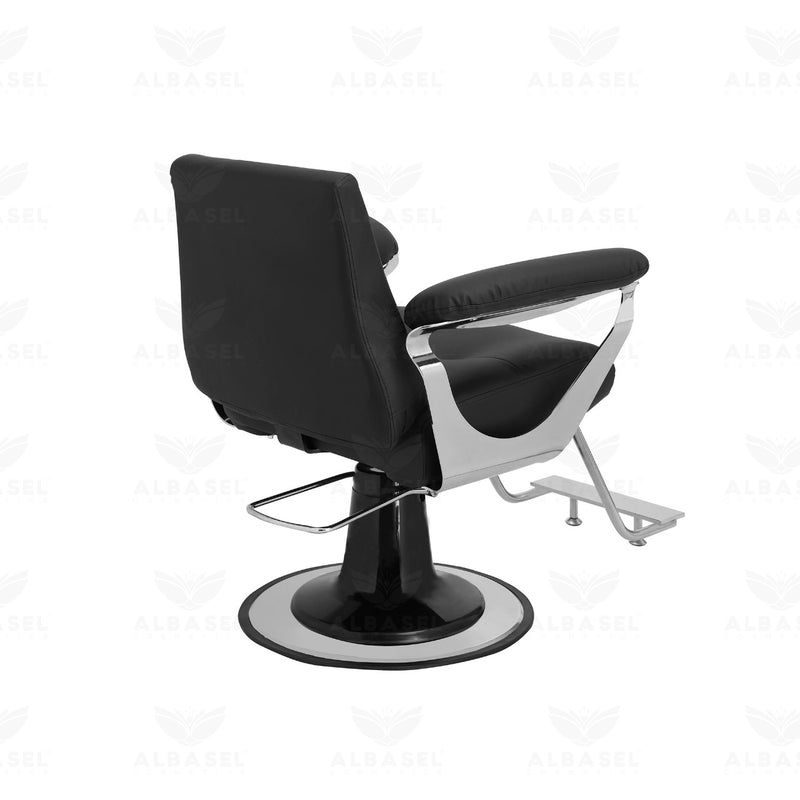 Luxury Black and Silver Styling Chair for Ladies Salons - Ladies Salon Chair Riyadh - Ladies hair styling chair Oman - Al Basel - UAE
