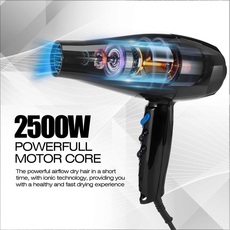 Mariani Hair Dryer 6900 Turbo 2500W (Made in Italy) Black - al basel cosmetics