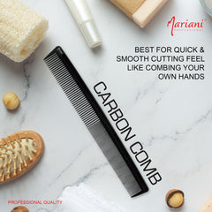 Professional Hair Styling & Hair Cutting Mariani Carbon Fiber Comb 8033- hair styling- fiber comb- haircutting- styling comb- al basel- UAE