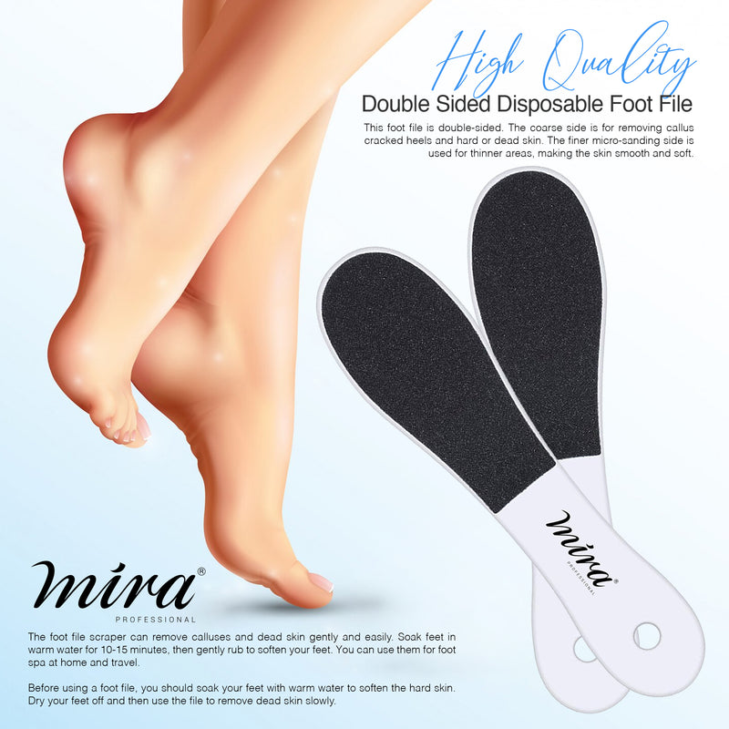 Mira Professional Double Sided Disposable Foot File 25pcs No 719