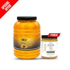 Mira Body & Foot Scrub Gold 5ltr - Special offer - buy 5ltr and get 1ltr small bottle free - dayjour- body scrub - foot scrub - UAE 