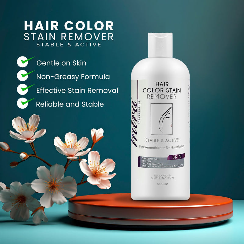 Hair Color Stain remover (Stable & Active) 500ml Mira  - color stain remover - al basel cosmetics