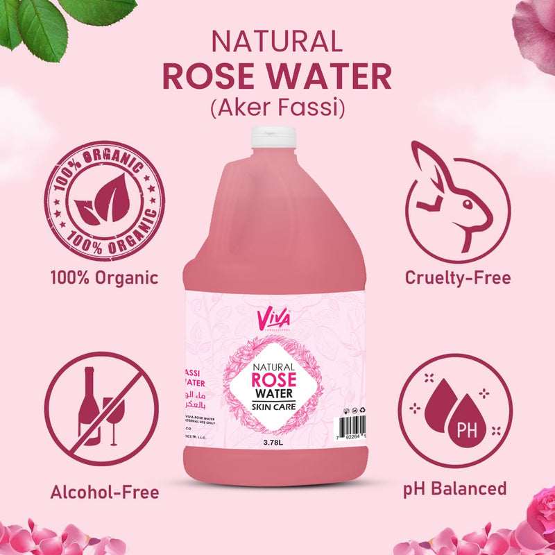 Natural Rose Water Aker Fassi 3.78Ltr