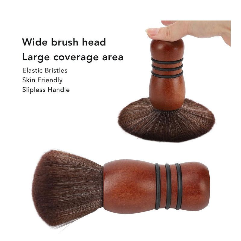 Wood Neck Duster Brush Brown- al basel comsetics