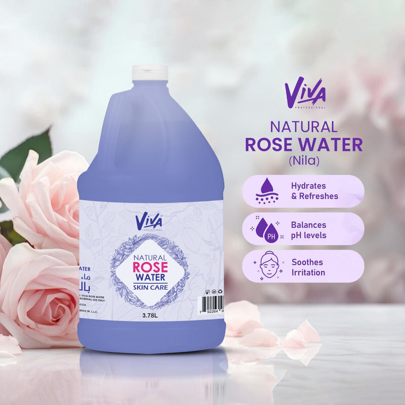 Viva Natural Rose Water Nila 3.78Ltr - rose water - al basel cosmetics