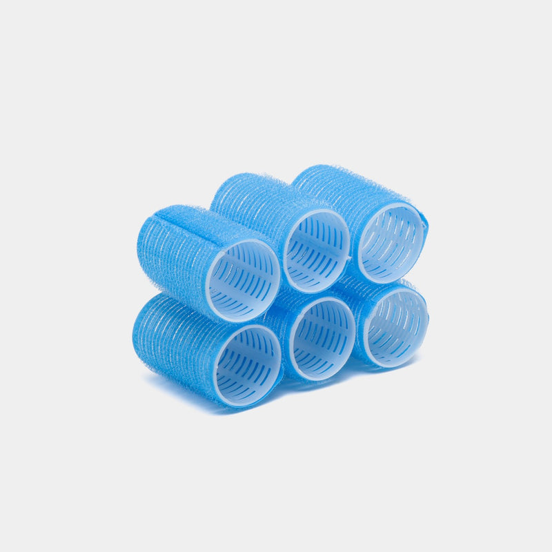 Plastic Hair Rollers Self Grip Curlers Blue 10pcs