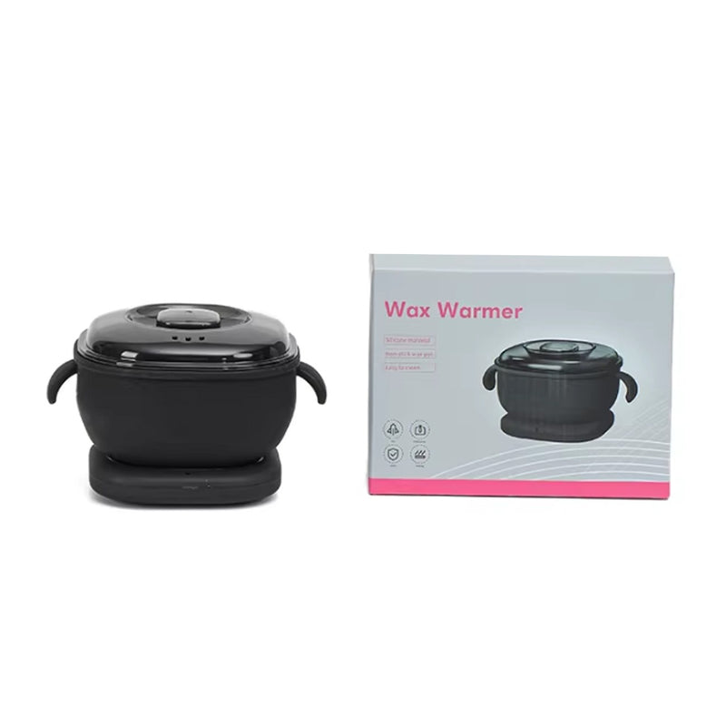 Black Silicone Wax Heater with Soft Grip Handle | Professional Hair Removal - wax warmer for salon - silicone wax warmer for spa - wax heater - Al Basel - UAE