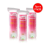Soft Dual-Sided Cotton Pads for Face & Makeup Removal – Round Shaped – 3 Packs of 100 - makeup remover - cotton pads - Al Basel Cosmetics - UAE