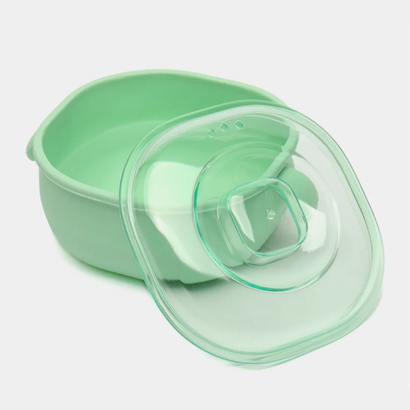 Green Silicone Wax Heater with Soft Grip Handle | Professional Hair Removal - silicone wax warmer - wax warmer for salon and home use - travel friendly wax warmer - wax heater - easy to handle wax heater - Al Basel - UAE - professional wax warmer