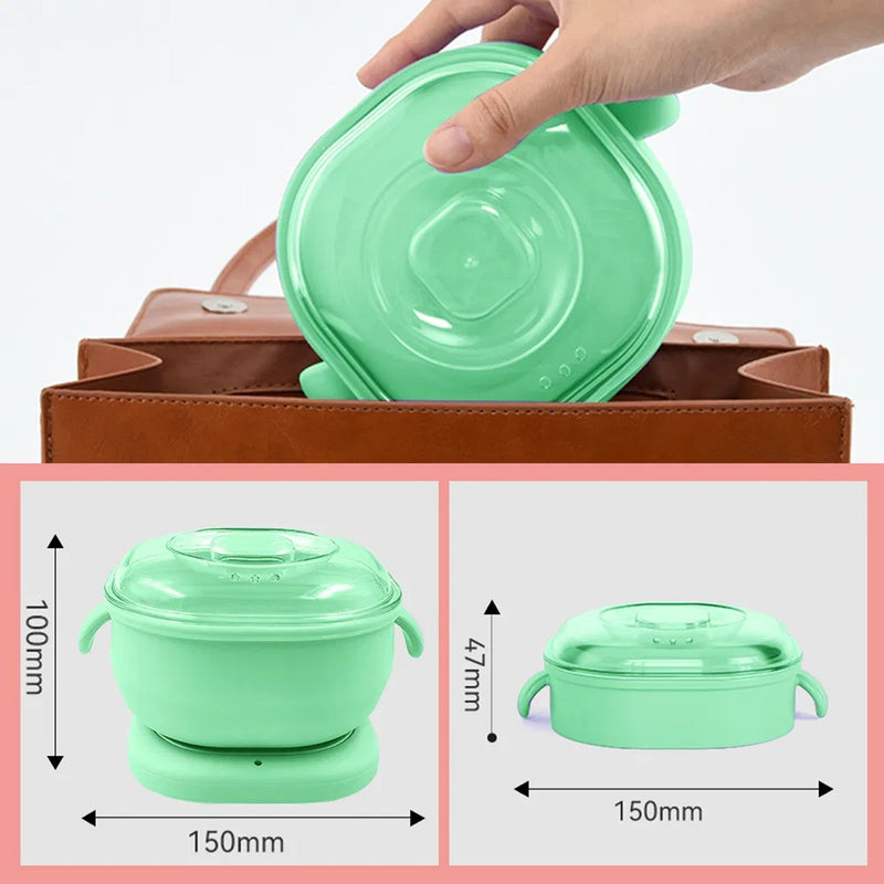Green Silicone Wax Heater with Soft Grip Handle | Professional Hair Removal - silicone wax warmer - wax warmer for salon and home use - travel friendly wax warmer - wax heater - easy to handle wax heater - Al Basel - UAE - professional wax warmer