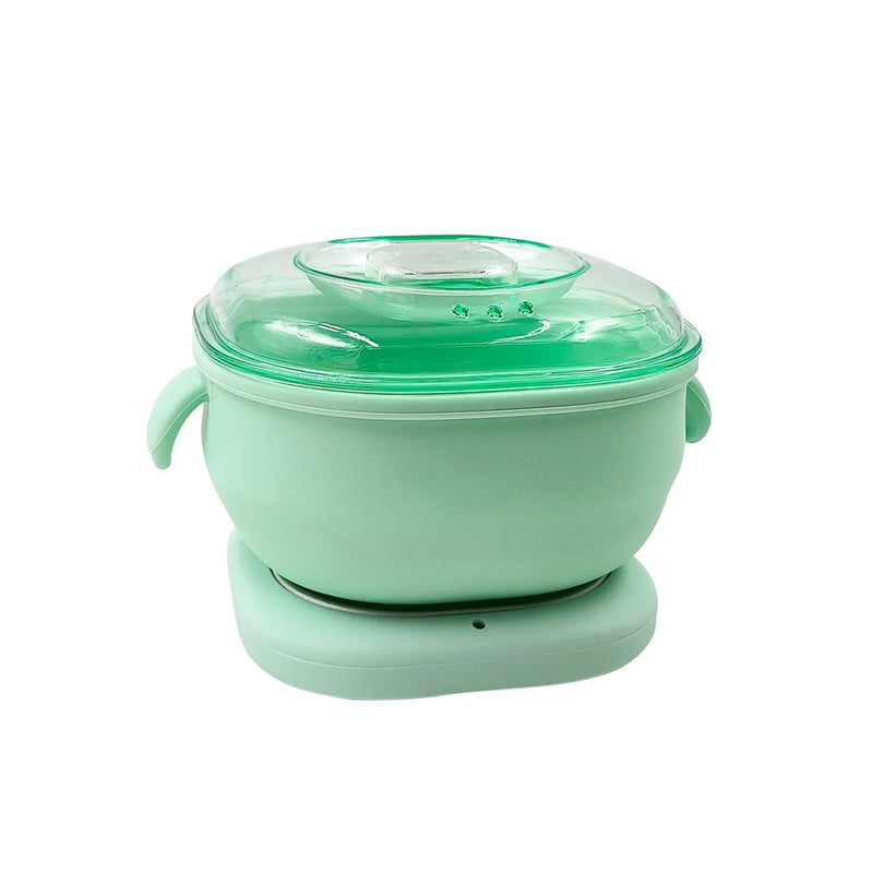 Green Silicone Wax Heater with Soft Grip Handle | Professional Hair Removal - silicone wax warmer - wax warmer for salon and home use - travel friendly wax warmer - wax heater - easy to handle wax heater - Al Basel - UAE - professional wax warmer