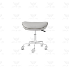 Professional Grey Pedicure Stool with Swivel & Adjustable Height – Salon & Spa Chair - Salon Spa Swivel Chair Saudi Arabia - Salon Spa Stool Qatar - Al Basel Cosmetics - UAE