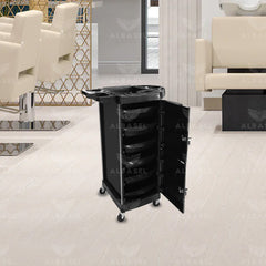 Professional Salon Trolley - black trolley- al basel cosmetics