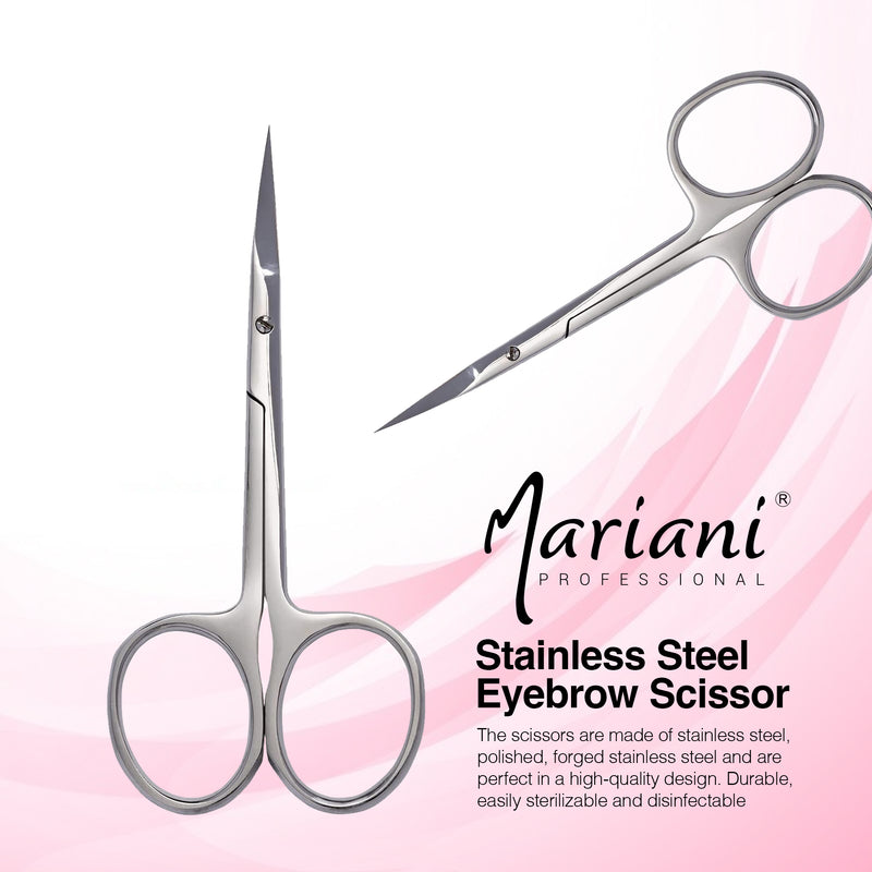 Professional Stainless Steel Eyebrow Scissor 721 Mariani 2 Pcs