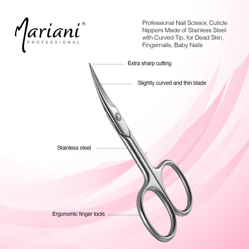 Professional Stainless Steel Eyebrow and Cuticle Scissor 722 Mariani 2 Pcs