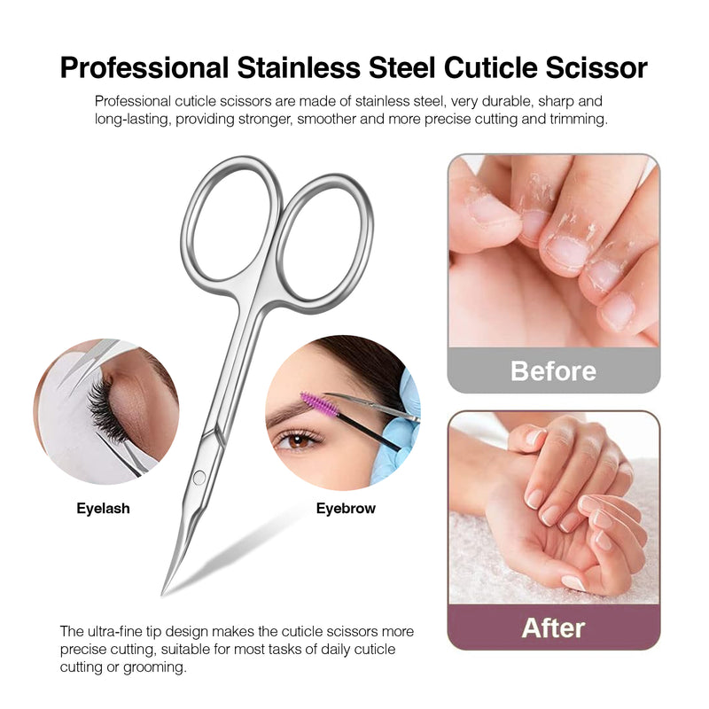 Professional Stainless Steel Eyebrow and Cuticle Scissor 722 Mariani 2 Pcs
