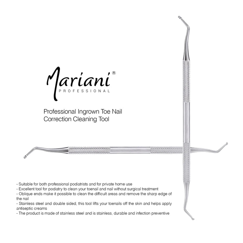 Professional Stainless Steel Cuticle Nail Pusher Mariani 724 3 Pcs