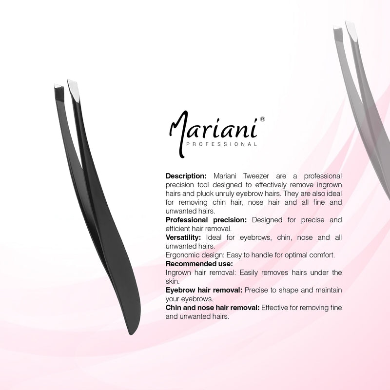 Professional Stainless Steel Tweezers for Eyebrows Mariani 726 2 Pcs
